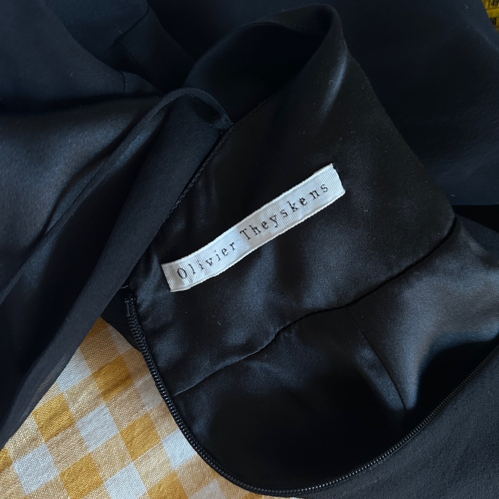 Rare Olivier Theyskens Runway FW18 Black Silk + Organza Minimalist Dress - Picture 2 of 7